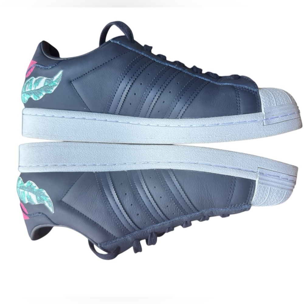 Adidas Superstar Black Floral Sneakers - Picture 3 of 8